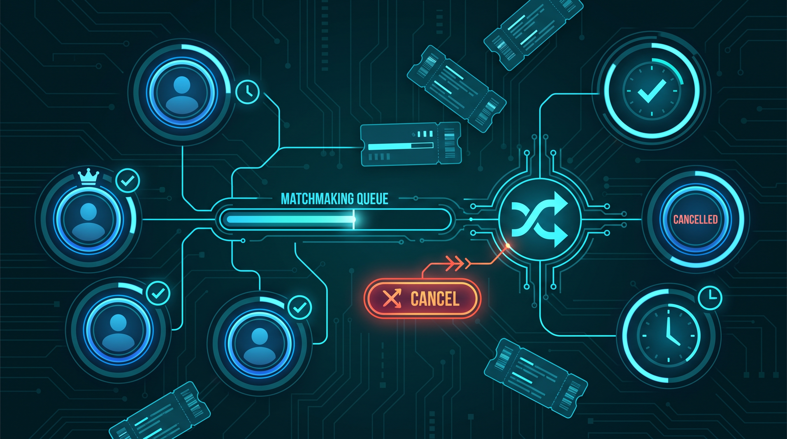Queue Cancel Buttons Should Protect the Party, Not Punish Impatience.